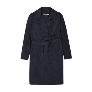 Jane Post Ultra Light Trench Coat Water Resistant Black Small NEW $695